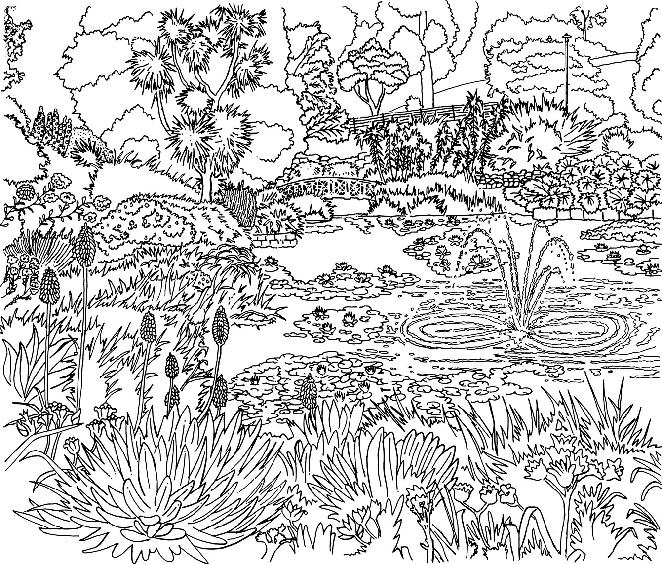 Colour in Hobart, Tasmania's 200-year-old botanical gardens as illustrated by Brady Michaels | The Gents Australia