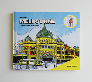 A DAY IN MELBOURNE COLOUR-IN PICTURE BOOK